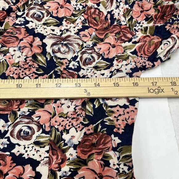 Vintage Jamie Brooke Romper Women M Dark Micro Floral Cottagecore 90s Y2K Grunge - Picture 8 of 9